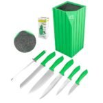 Juego de cuchillos de cocina con base