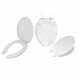 Asiento de baño alargado color blanco