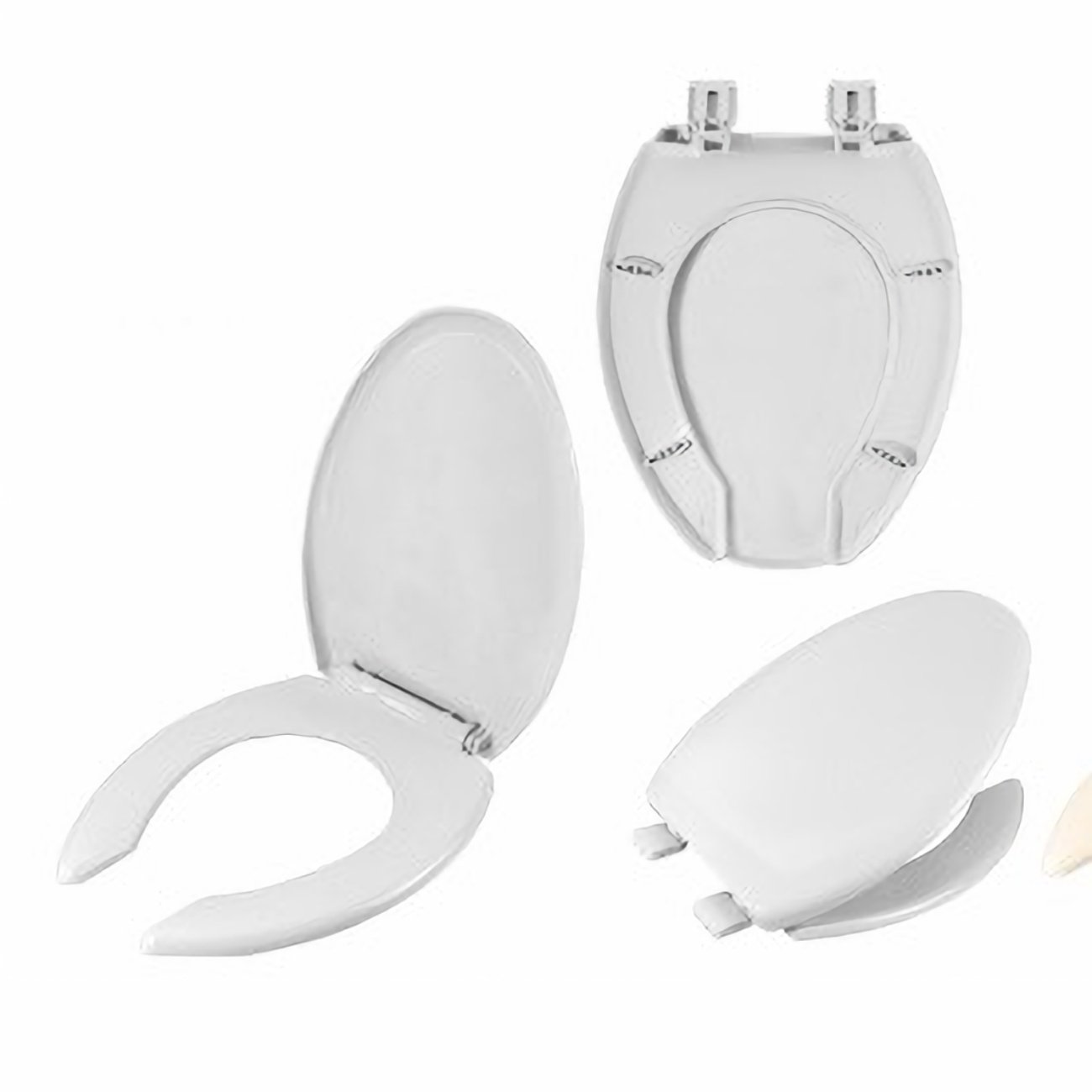 Asiento de wc alargado blanco 1 Asiento de wc alargado blanco