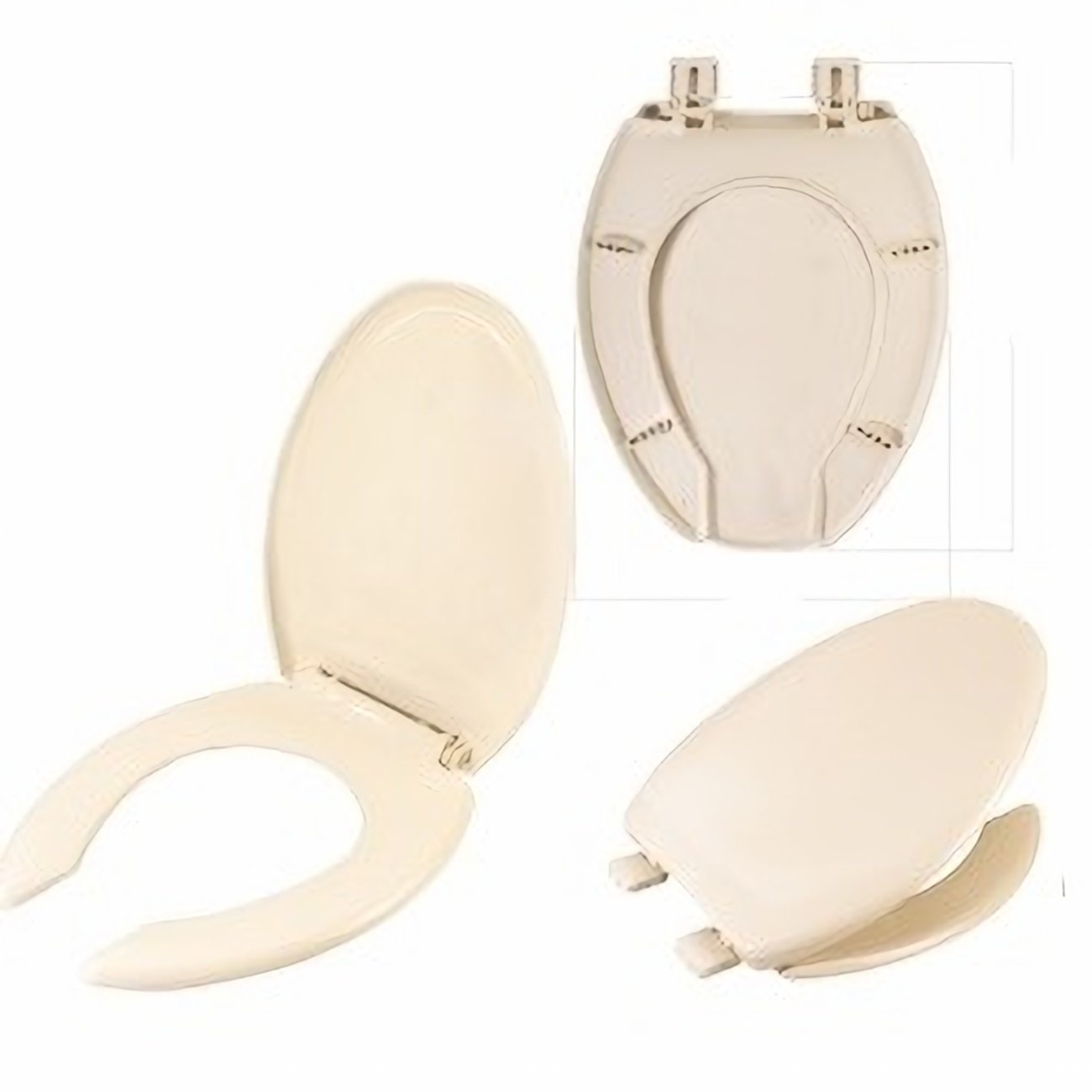 Asiento para baño alargado caida lenta hueso 1 Asiento para baño alargado caida lenta hueso