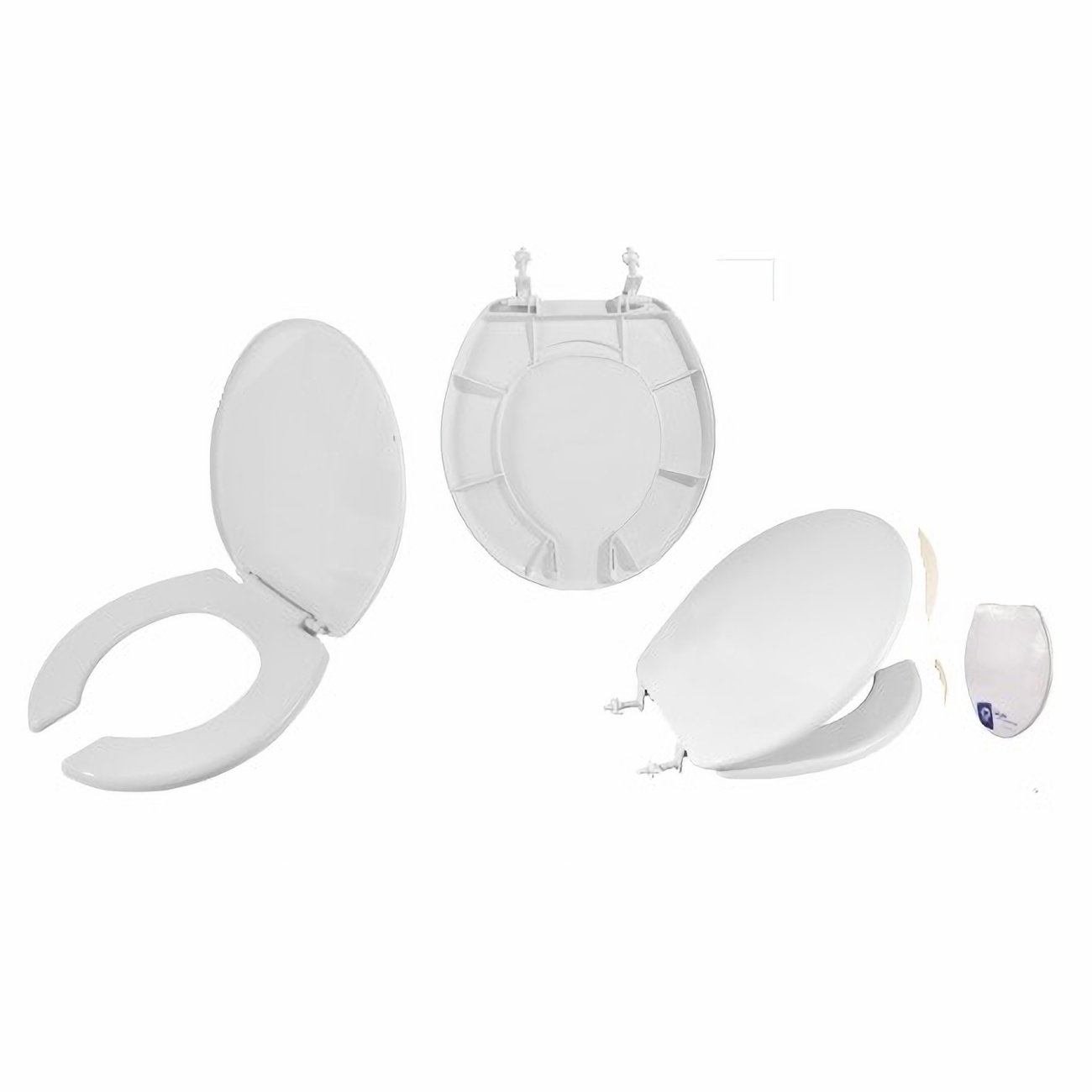 Asiento para taza de baño redondo color blanco 1 Asiento para taza de baño redondo color blanco