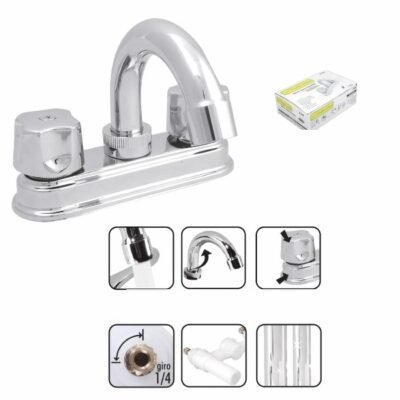 Mezcladora para lavabo cuello corto