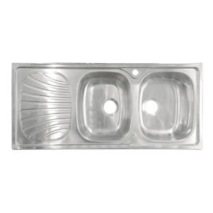 Tarja de empotrar doble escurridor izquierdo