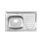 Tarja de sobreponer escurridor derecho acero inoxidable 1