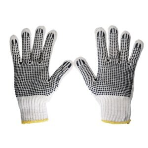 Guantes de algodón con puntos pvc