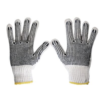 Guantes de algodón con puntos pvc