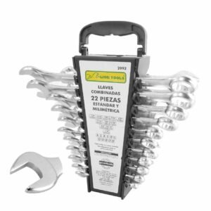 Kit de llaves estándar y milimétrica 22 piezas