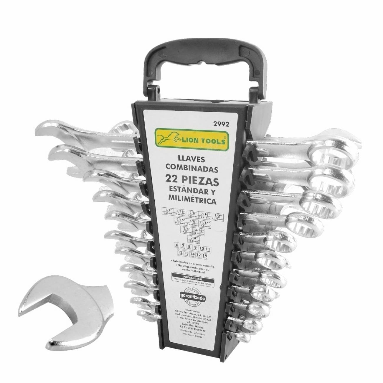 Kit de llaves estándar y milimétrica 22 piezas