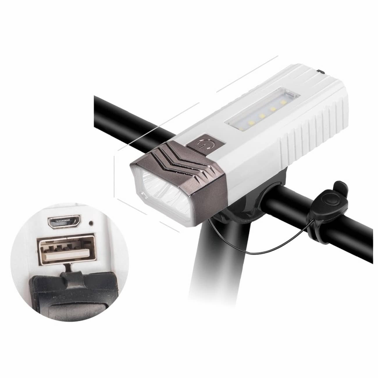 Lampara led recargable para bicicleta
