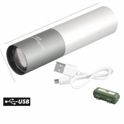 Linterna led de aluminio recargable y ajustable 3w