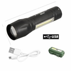 Linterna led recargable usb 3w