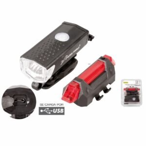 Linterna para bicicleta delantera y trasera recargable