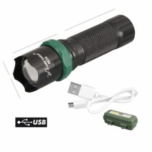 Linterna recargable mini de aluminio 3 niveles 3w