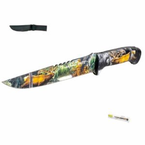 Cuchillo de cazador grabado de siervo