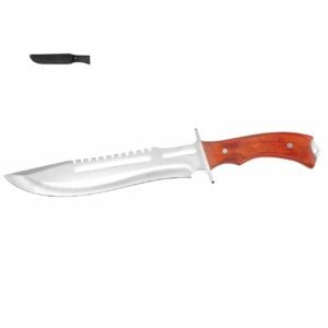 Cuchillo de monte 8 pulgadas mango de madera