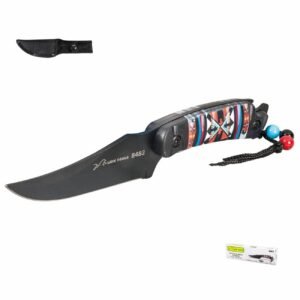 Cuchillo táctico pequeño negro 4 1/2