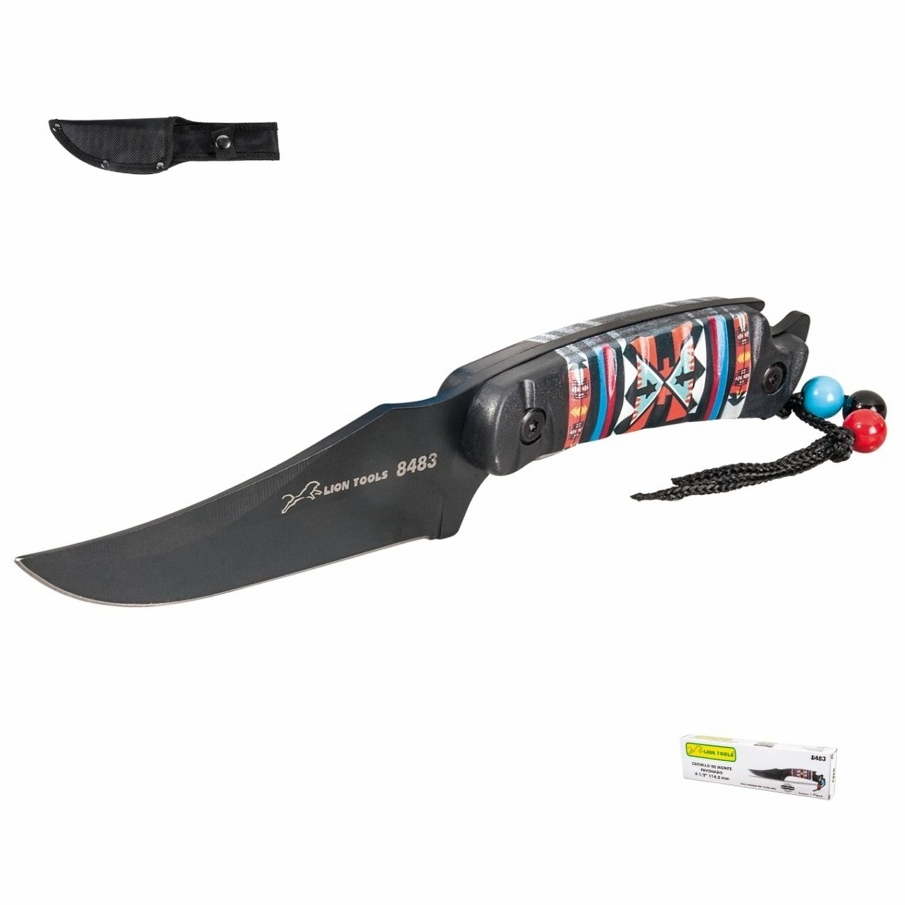 Cuchillo táctico pequeño negro 4 1/2 1 Cuchillo táctico pequeño negro 4 1/2