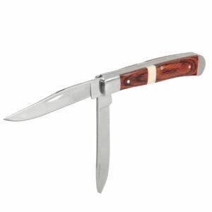 Navaja doble hoja cacha de madera