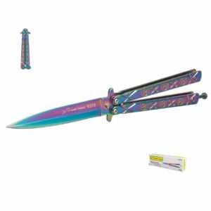 Navaja mariposa color tornasol