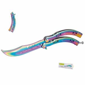 Navaja mariposa curva tornasol