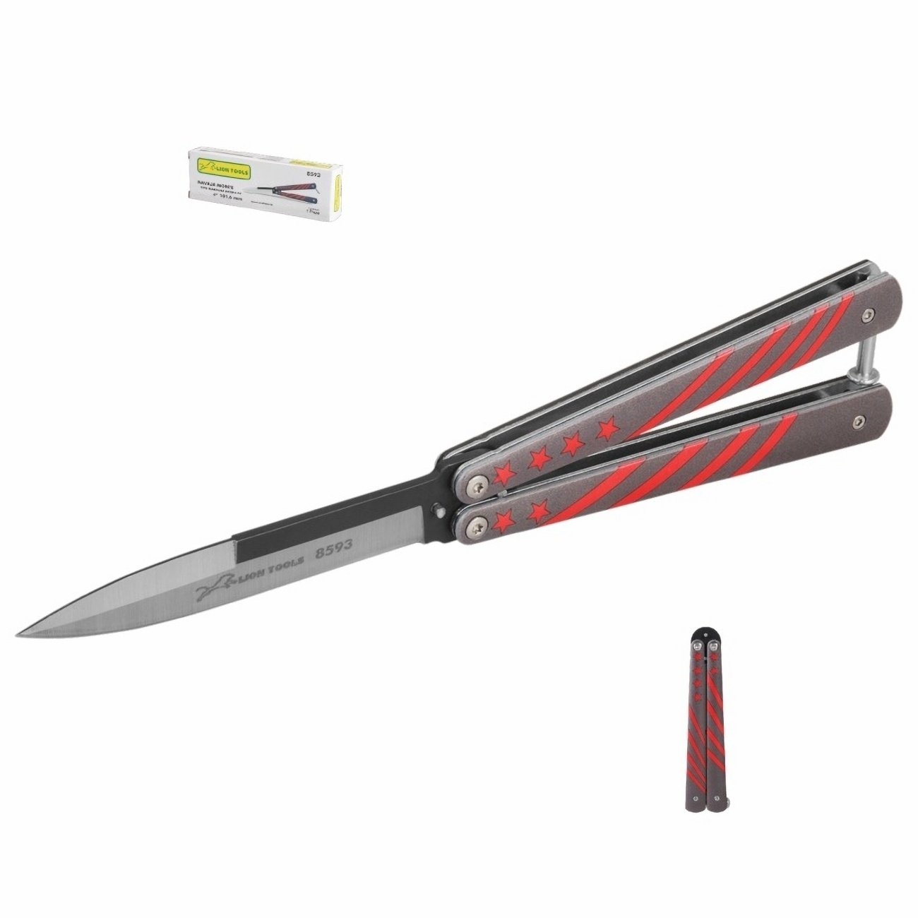 Navaja mariposa de acero inoxidable 1 Navaja mariposa de acero inoxidable