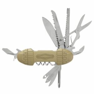 Navaja multiusos 12 en 1 mango rubber