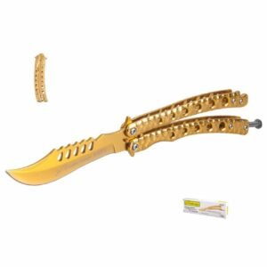 Navaja tipo mariposa dorada