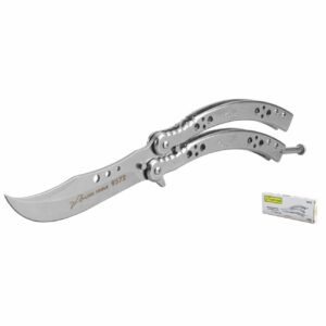 Navaja tipo mariposa plateada