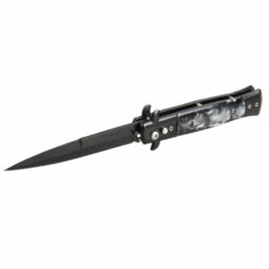 Navaja tipo stiletto negra