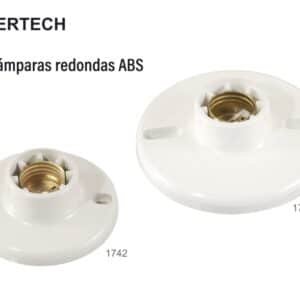Portalampara redonda plastica 3 1/2