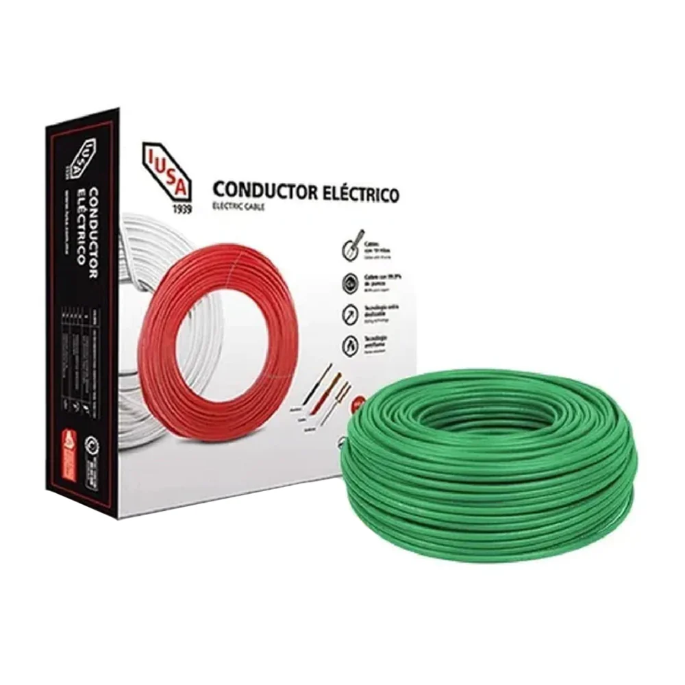 Cable calibre 12 thw verde 1 Cable calibre 12 thw verde