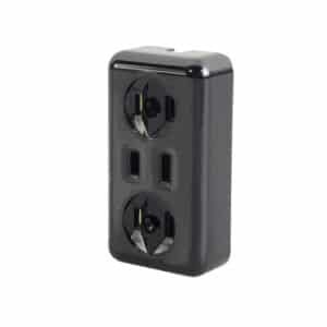 Contacto triple para extensión negro