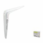 Ménsula blanca para repisa 12x14 pulgadas