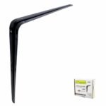 Ménsula negra metálica 30x35 cm