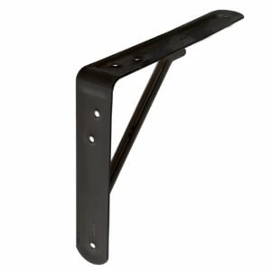 Ménsula negra reforzada 6x8 pulgadas