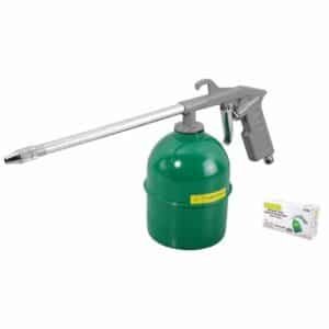 Pistola de aire para limpieza de maquinas con vaso