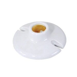Portalampara de porcelana redonda 4 1-2