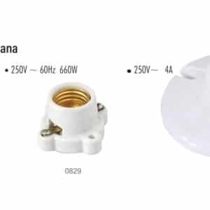 Portalampara de porcelana cuadrada 3 1/2"