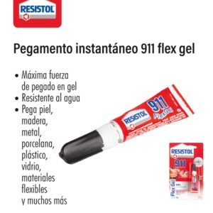 Resistol instantáneo 911 flexible en gel