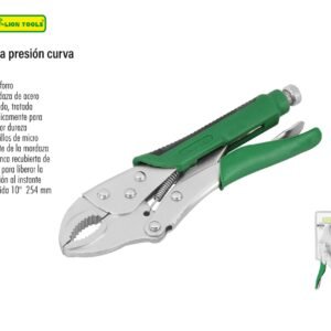 Pinza de presión curva