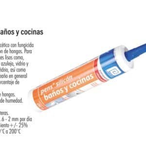Silicon transparente para baños y cocinas