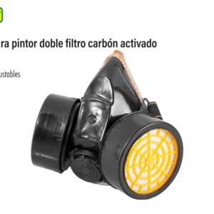 Mascarilla para pintor doble filtro de carbón activado