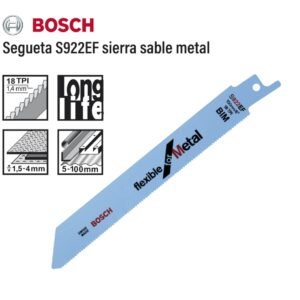 Segueta sierra sable S922EF para metal Bosch