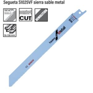 Segueta para sierra sable S1025VF corte de metal Bosch