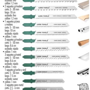 Seguetas para celadora de madera y metal