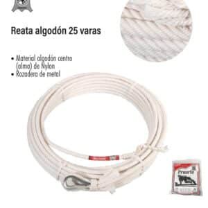 Reata de charro de algodon 25 varas 1.800 kg