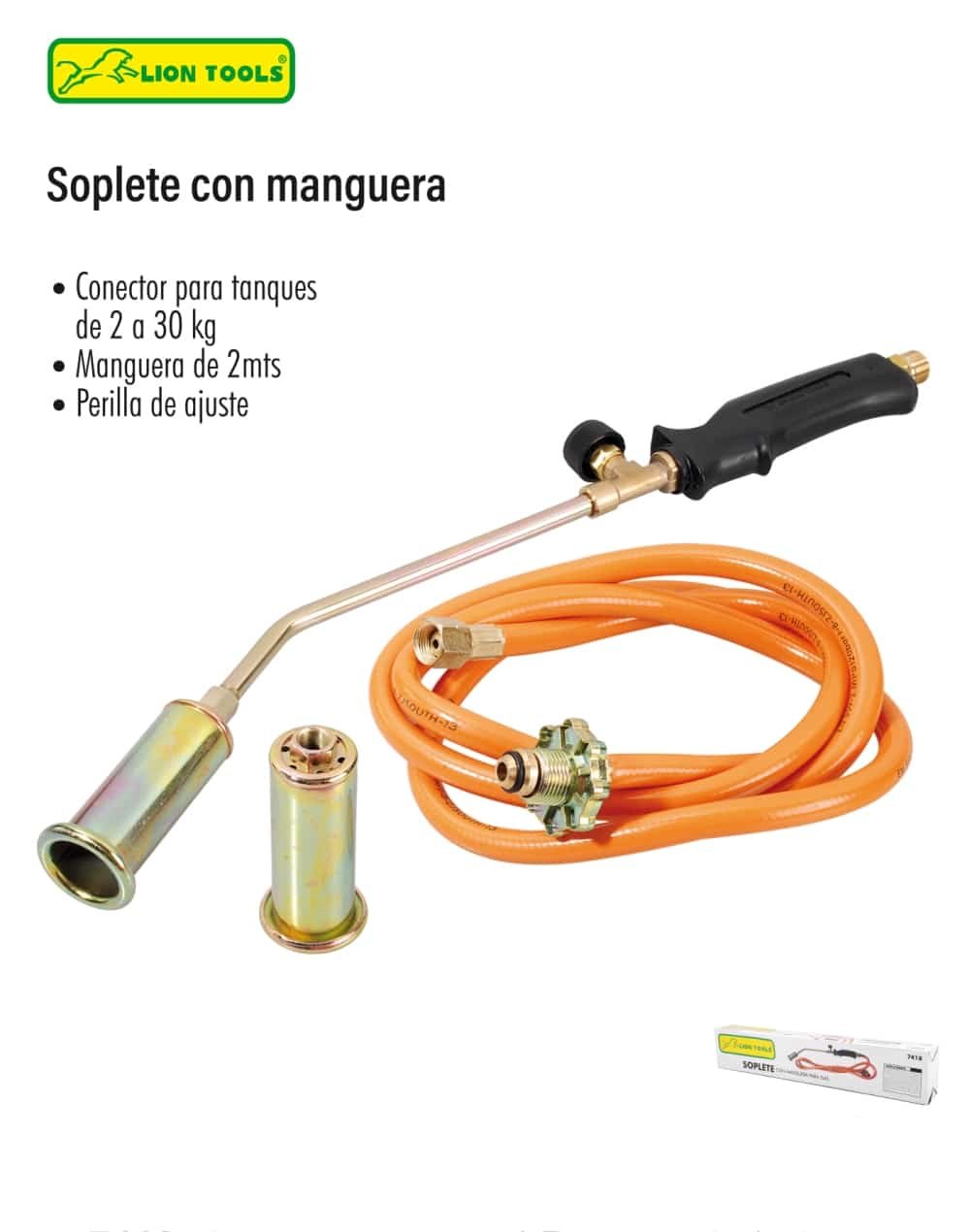 Soplete con manguera 1 Soplete con manguera