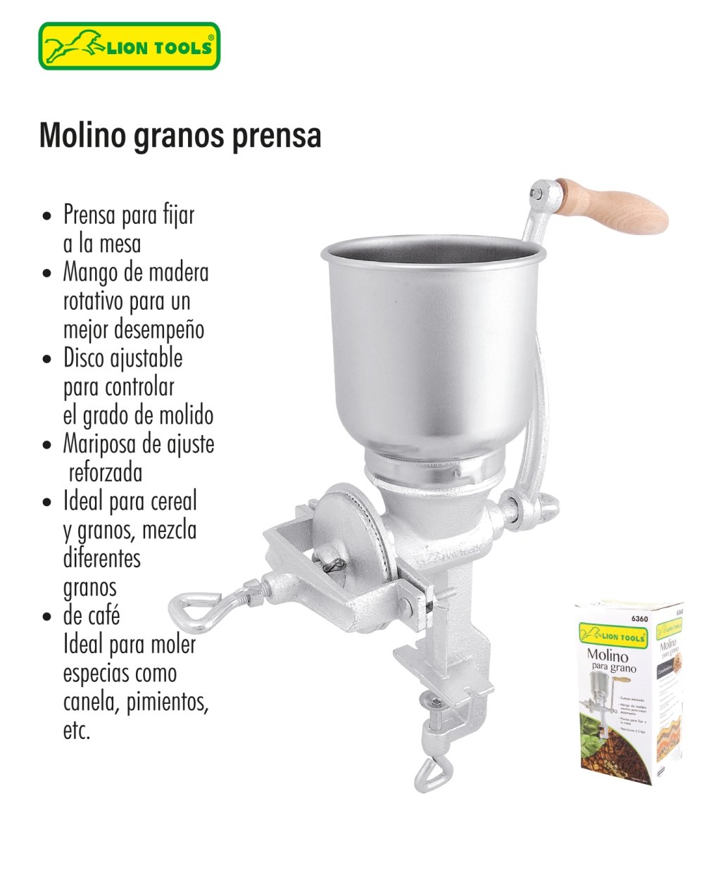 Molino de granos manual 1 Molino de granos manual