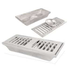 Resumidero rectangular de aluminio