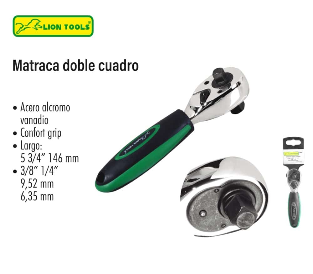 Matraca doble 3/8" x 1/2" 1 Matraca doble 3/8" x 1/2"